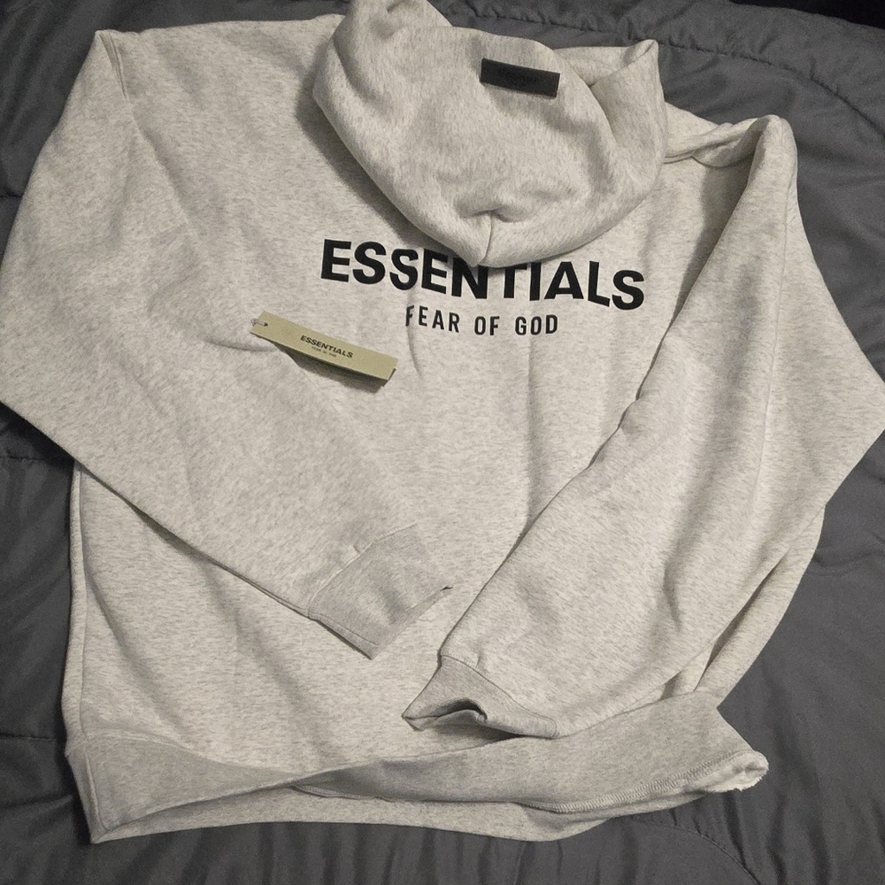 NEW Large Light Oatmeal Fear Of GOD Hoodie